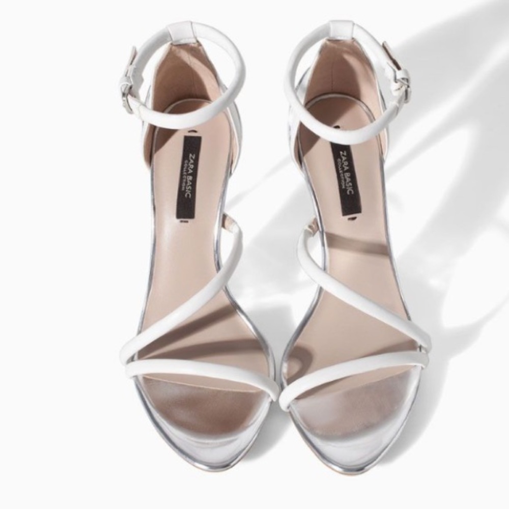 Zara strappy with silver heel